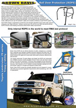 Brown Davis Dual Cab Ford Ranger ROPS brochure